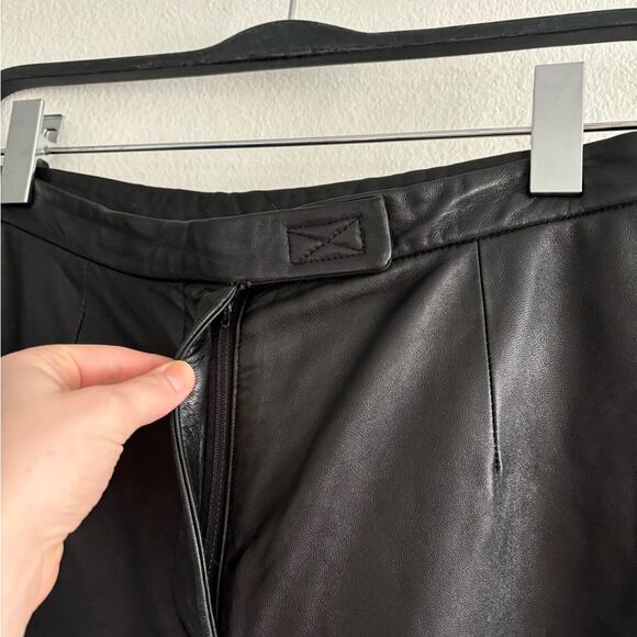 Vintage Jacqueline Ferrar 100% Genuine Leather Pants Size 8 - Picture 5 of 9